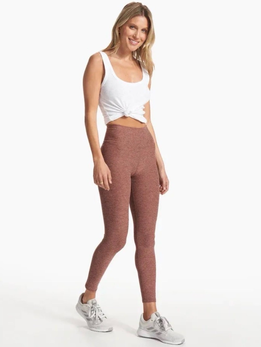 Vuori Clean Elevation Leggings in Heathered Hazelnut Size XS